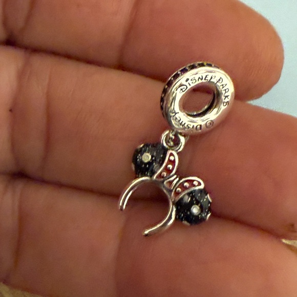 Disney Accessories - Disney Silver and Black Minnie Mouse Necklace Charm